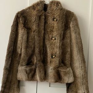 Juicy Couture Hooded Fur Coat